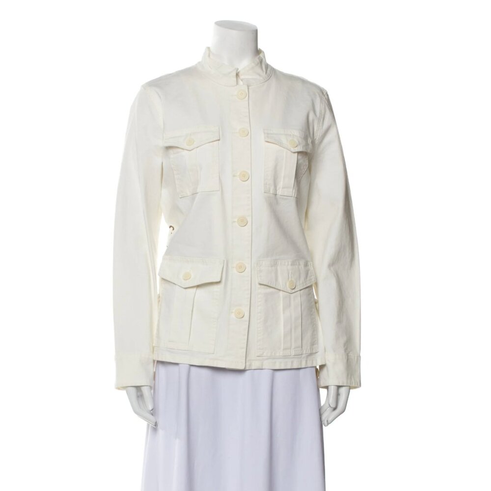 Tory Burch Ivory Denim Safari Jacket